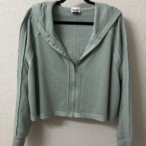 Arula Cropped zip-up hoodie